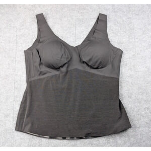 Honeylove Liftwear Tank Womens 2X Shapewear Tummy Smoothing Black Built In Bra